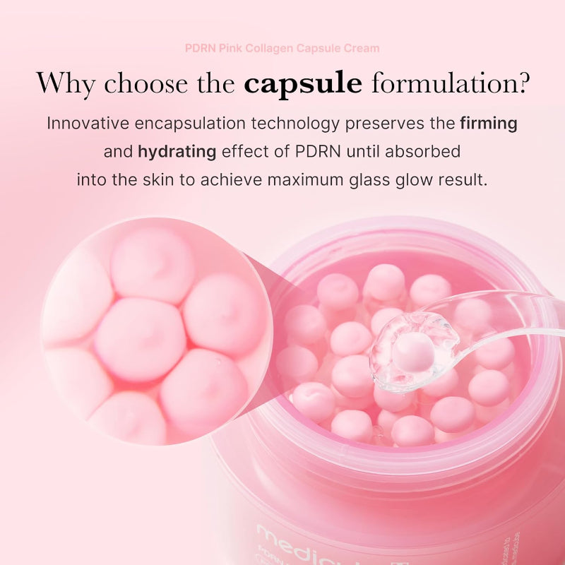 Medicube Salmon DNA PDRN Pink Collagen Capsule Cream, Face Moisturizer