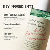AXIS-Y Purifying Treatment Toner with Salicylic Acid & Centella Asiatica - Pore Minimizer, Oil Control & Blemish Treatment Face Exfoliator