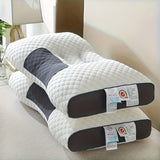Neck Pillow, Suitable for Soft Sleep, Adjustable Ergonomic Contour Support Pillow, High-Quality Pillow Core, Detachable Pillowcase