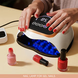 LED Nail Lamp, 180W Nail Dryer for Gel Polish with LCD Display, Auto Sensor And 4 Timer Settings, Professional Gel Lamp Gel Polish Light with 42 LED Beads for Salon And Home.Use Nail Lamp to Make Nails to Match Party Dress An