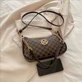 Retro Style Crossbody Bag Adjustable Shoulder Strap Zipper Closure Nylon Lining Foldable Design Women's Safety Wallet