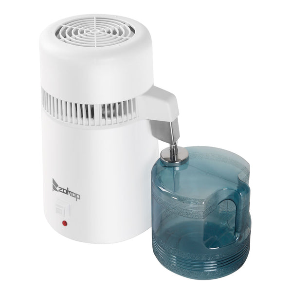 4L Water Distiller Machine 750W 220V Countertop Purifier Stainless Steel Bottle