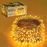 Just for Christmas 20M White LED Plug-In Indoor String Fairy Lights Bedroom Living Room Decor 200 LEDs 8 Modes with 6H On 18H Off Timer Function for Seasonal and Everyday Decoration