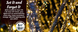 Just for Christmas 20M White LED Plug-In Indoor String Fairy Lights Bedroom Living Room Decor 200 LEDs 8 Modes with 6H On 18H Off Timer Function for Seasonal and Everyday Decoration