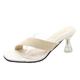 Summer New Kitten Heel High Heel Sandals Open Toe Roman Sandals