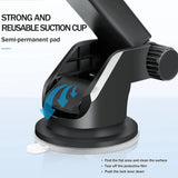 Long Arm Suction Cup Car Phone Mount Telescopic Stand