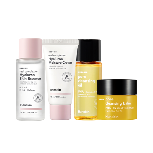Hanskin Glass Skin On the Go Mini Kit (inc. 4 items)