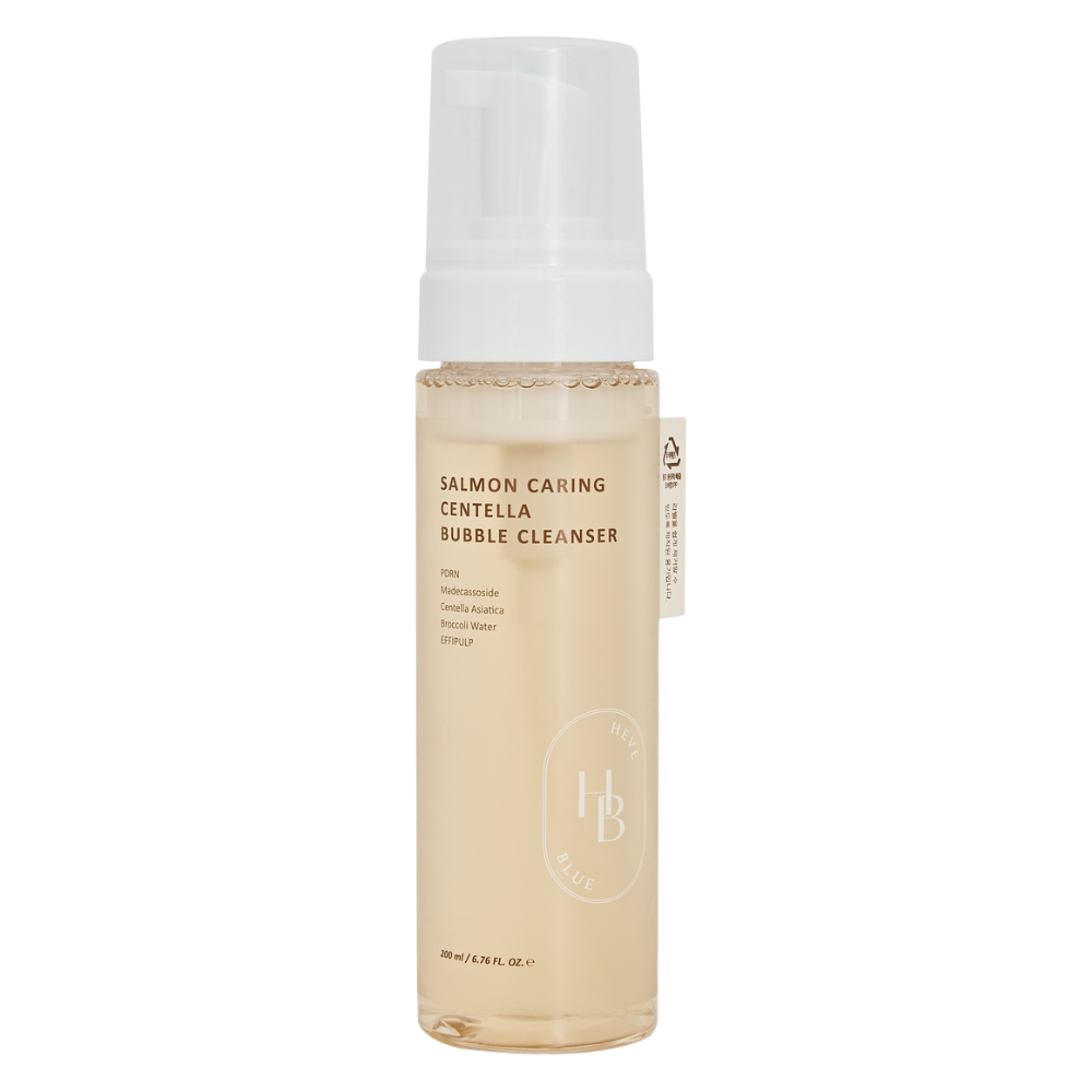 Heveblue Salmon Caring Centella Bubble Cleanser (200ml)