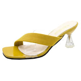 Summer New Kitten Heel High Heel Sandals Open Toe Roman Sandals
