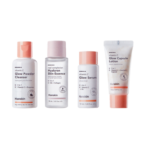 Hanskin Glow Skin On The Go Mini Kit (4pcs)