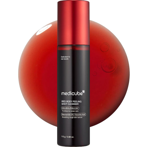 Medicube Red Acne Body Peeling Shot – 32% AHA/BHA/PHA Exfoliating Body Spray