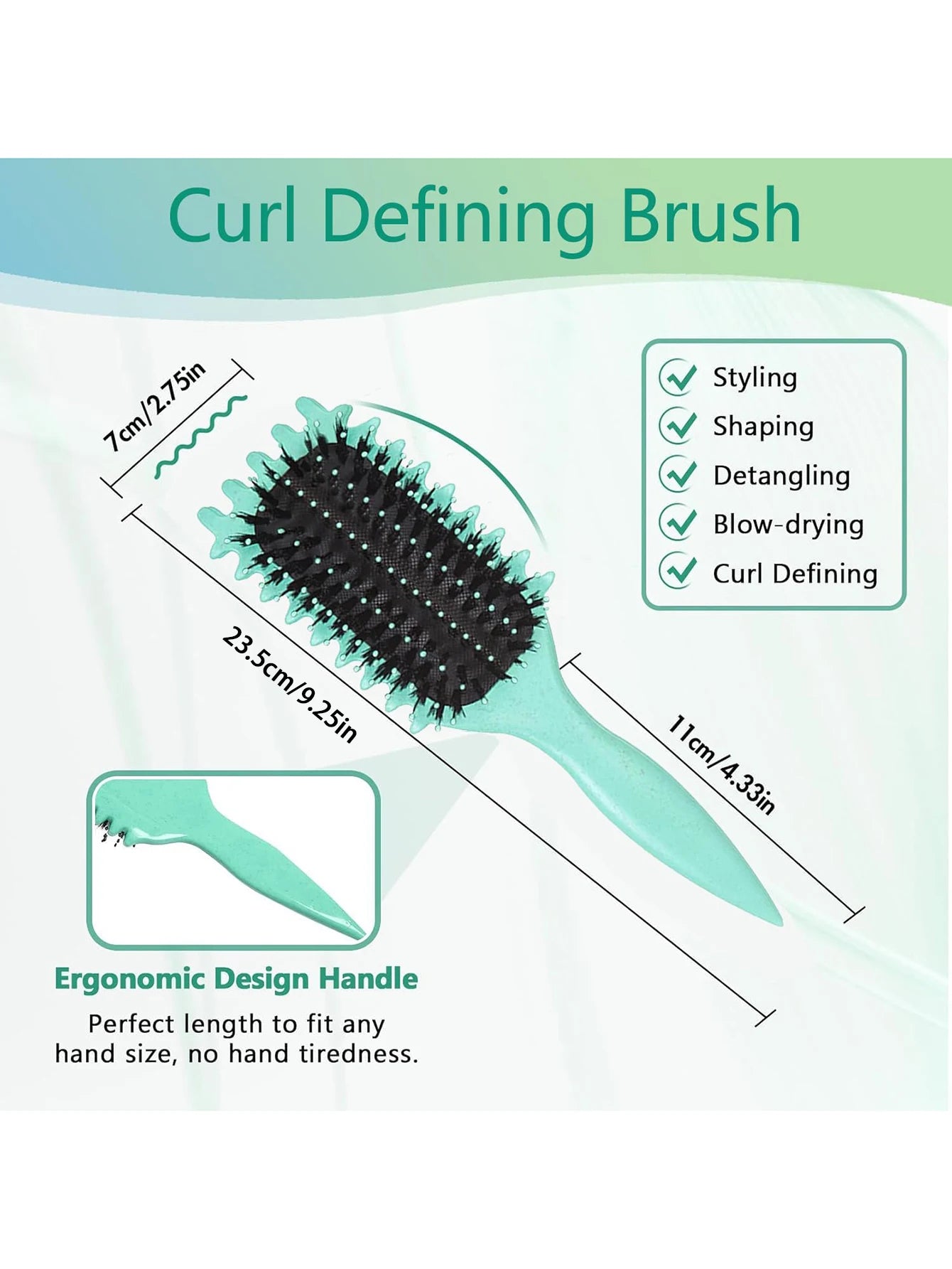 1PCS Curly Hair Definition Styling Brush Wrinkle Removal Hair Brush Entangled Wet Curly Hair Comb Styling Curly Hair Tool