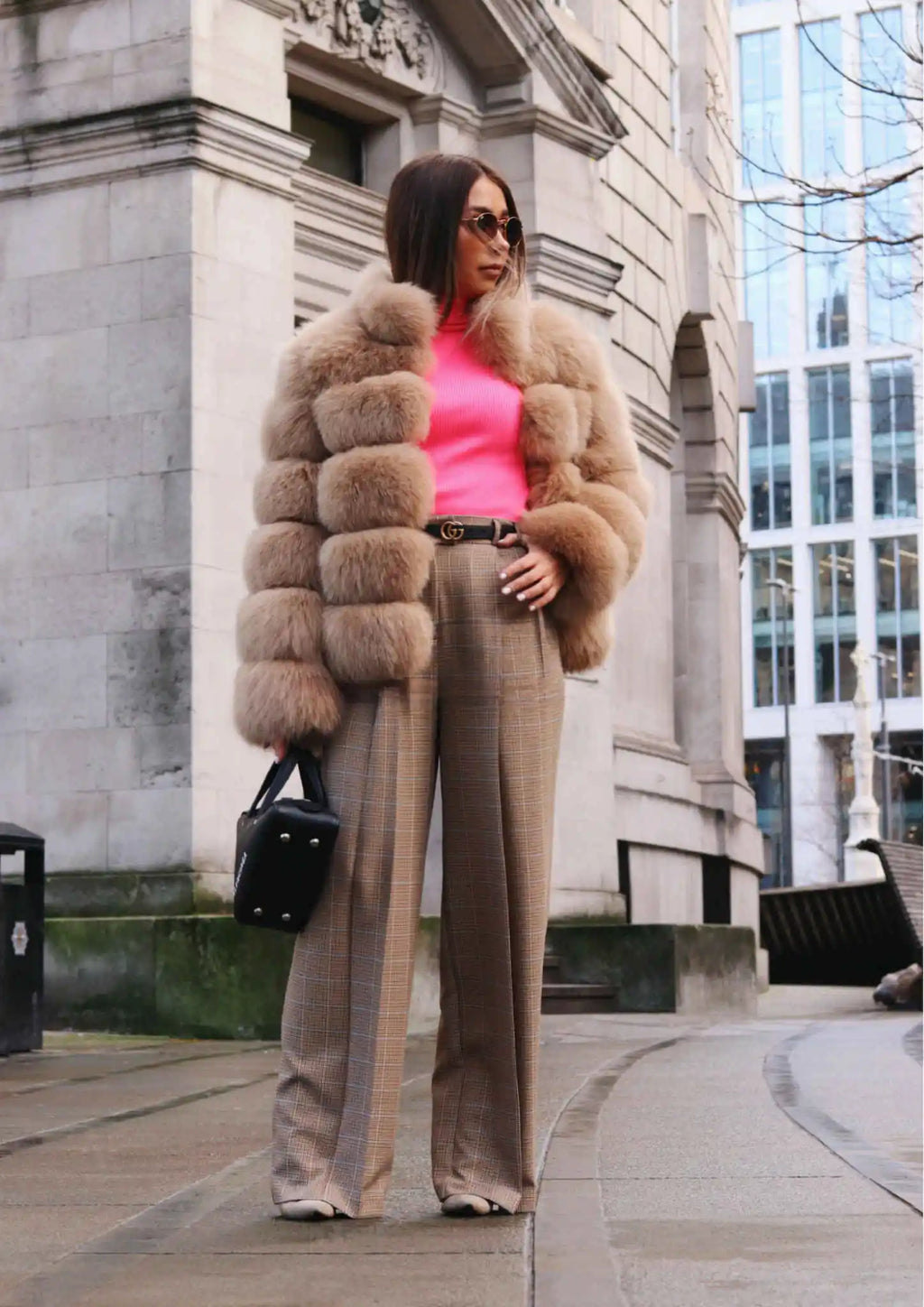 Winter women's Jacket Real Fox fur coat Stand Collar high street Coat real Fox Fur jackets women's coats in promotion WGLUVF FUR