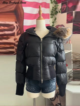Slim Fit Women's Autumn and Winter Title Seamed Cotton Jacket Faux Fur Collar Long Sleeve Jacket Detachable 2025 New Jacket