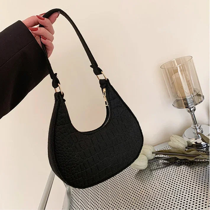 2024 Vintage Women PU Leather Underarm Bag Casual Fashion Ladies Solid Color Hot Sale Small Shopper Tote Female Handbag Clutch