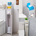 Bathroom Floor Storage Cabinet with Doors and Shelves