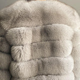 Winter women's Jacket Real Fox fur coat Stand Collar high street Coat real Fox Fur jackets women's coats in promotion WGLUVF FUR