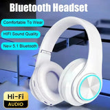 RGB Lighting Foldable Over-Ear Stereo Bluetooth Headphones B39