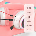 RGB Flash Cat Ear Foldable Wireless Stereo Headphones