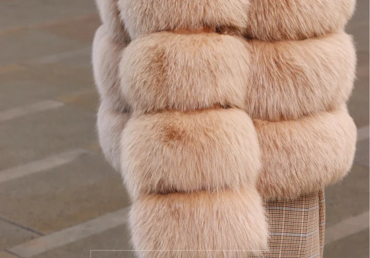 Winter women's Jacket Real Fox fur coat Stand Collar high street Coat real Fox Fur jackets women's coats in promotion WGLUVF FUR