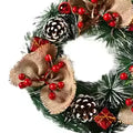 32cm Handmade Christmas Wreath with Cherry and Pinecone