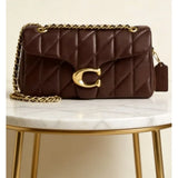 Women's Diamond Quilted Chain Crossbody Bag Square Shoulder Flap Purse