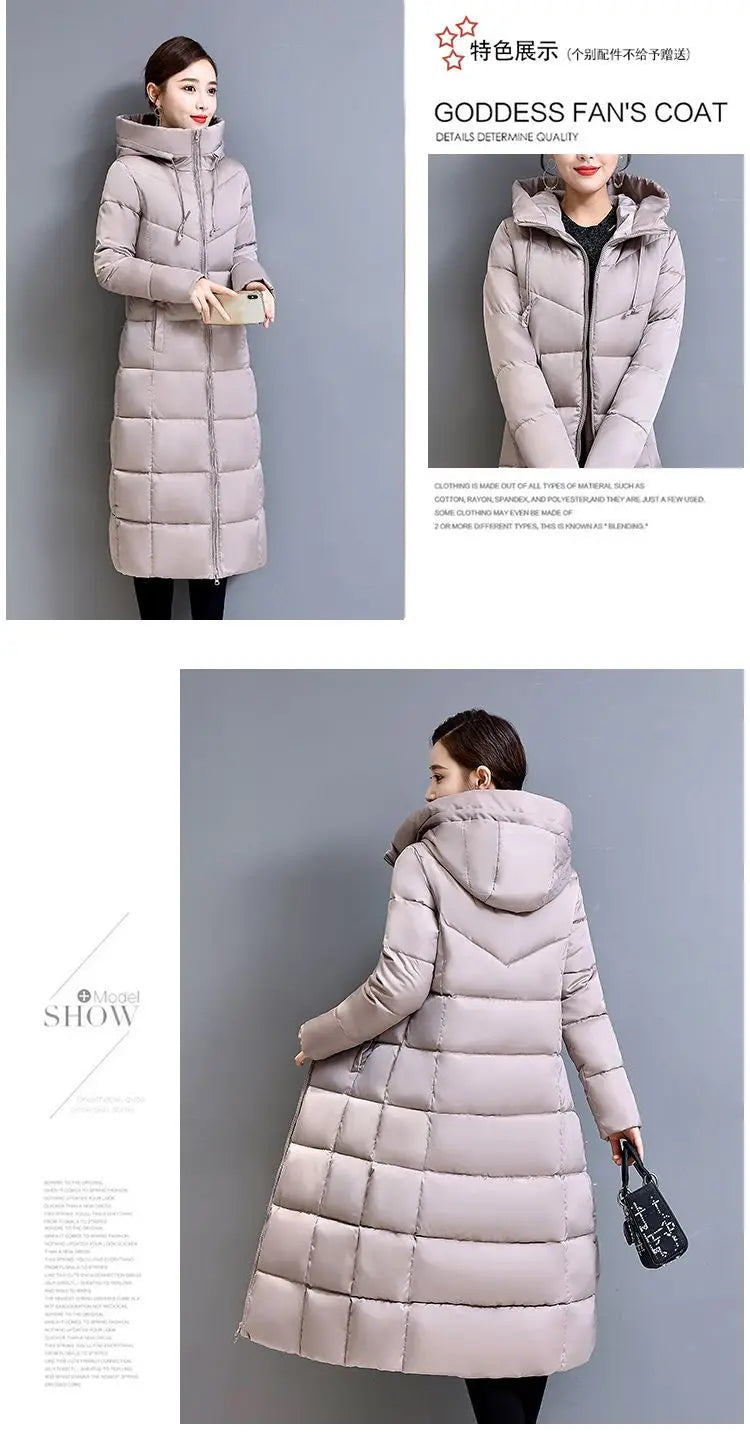 Very Warm Cold Trench Coat for Women Ultra Light Women's Jackets Winter 2025 Long Down Jacket Lightweight Padded Trend Parkas