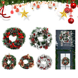 32cm Handmade Christmas Wreath with Cherry and Pinecone