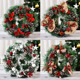 32cm Handmade Christmas Wreath with Cherry and Pinecone