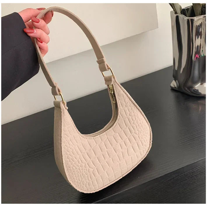 2024 Vintage Women PU Leather Underarm Bag Casual Fashion Ladies Solid Color Hot Sale Small Shopper Tote Female Handbag Clutch