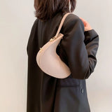 Women's Crocodile Grain Underarm Bags Felt Fashion Shoulder Bag Cute Simple Handbags Female Purses