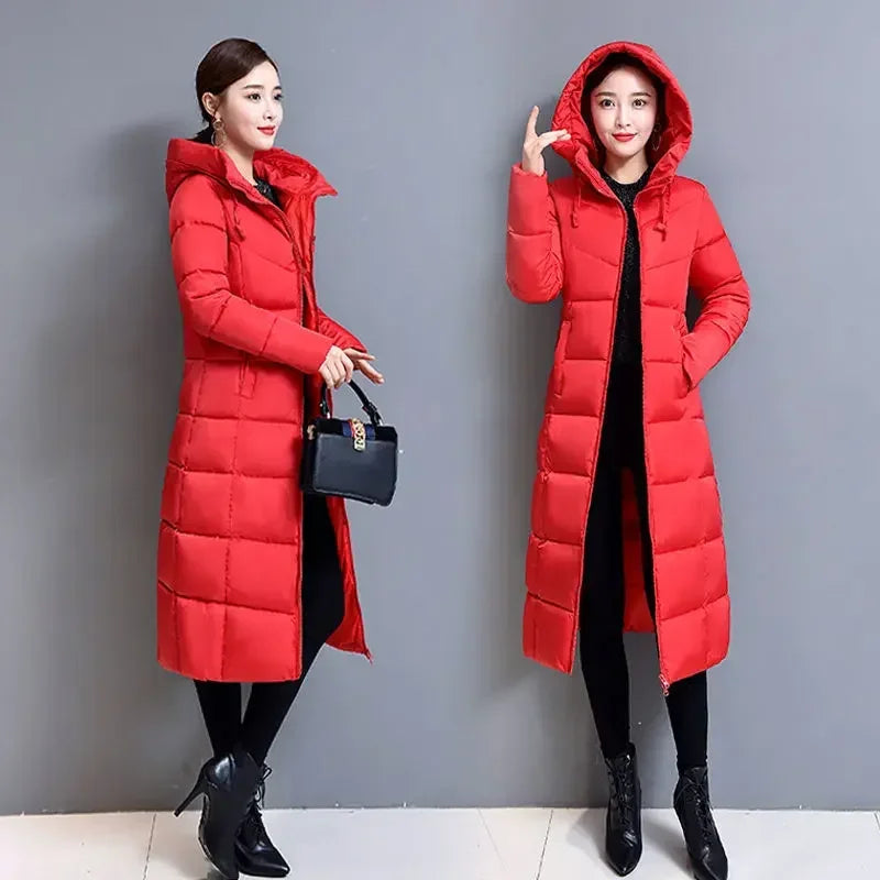 Very Warm Cold Trench Coat for Women Ultra Light Women's Jackets Winter 2025 Long Down Jacket Lightweight Padded Trend Parkas