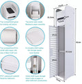 Bathroom Floor Storage Cabinet with Doors and Shelves