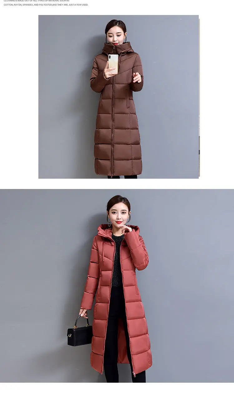 Very Warm Cold Trench Coat for Women Ultra Light Women's Jackets Winter 2025 Long Down Jacket Lightweight Padded Trend Parkas