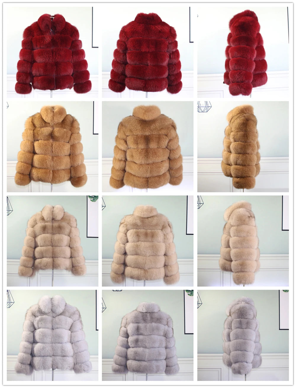 Winter women's Jacket Real Fox fur coat Stand Collar high street Coat real Fox Fur jackets women's coats in promotion WGLUVF FUR
