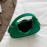 Women's Crocodile Grain Underarm Bags Felt Fashion Shoulder Bag Cute Simple Handbags Female Purses