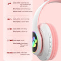 RGB Flash Cat Ear Foldable Wireless Stereo Headphones