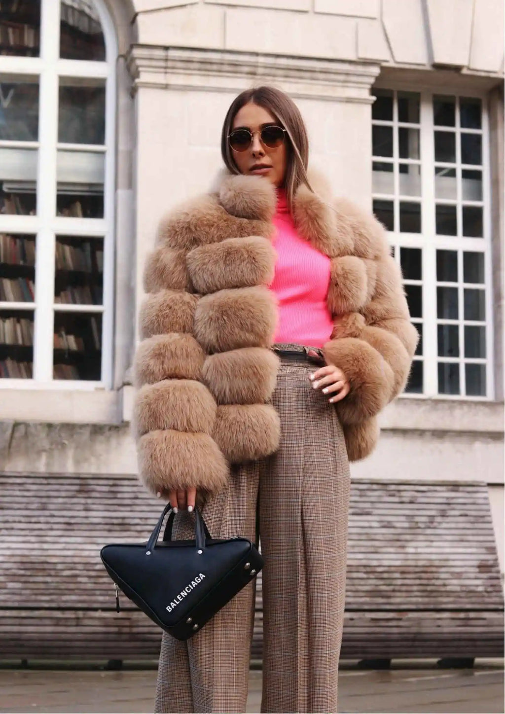 Winter women's Jacket Real Fox fur coat Stand Collar high street Coat real Fox Fur jackets women's coats in promotion WGLUVF FUR