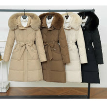 Big Fur Collar Thick Slim Coat Fashion Hooded Cotton Outerwear Long Winter Woman Coat Women's Down Parkas Winter Jacket