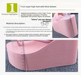Bohemian Women's Thong Slippers 11cm Thick Heel Anti-Slip Summer Beach Sandals Fashionable Korean Style Flat Footwear