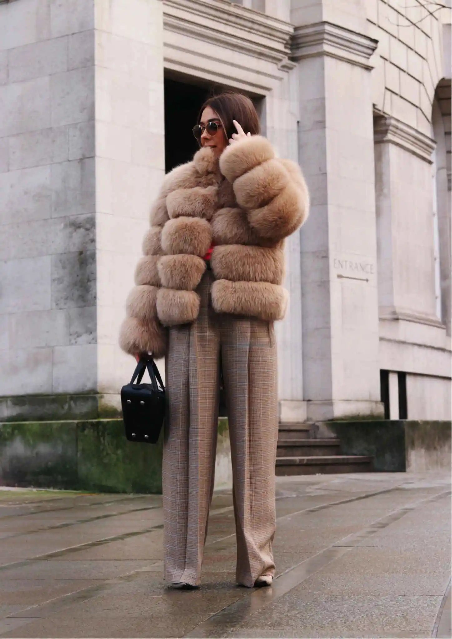 Winter women's Jacket Real Fox fur coat Stand Collar high street Coat real Fox Fur jackets women's coats in promotion WGLUVF FUR