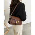 Women's Solid Color Small Square Crossbody Bag Multifunctional Shoulder Purse