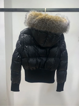 Slim Fit Women's Autumn and Winter Title Seamed Cotton Jacket Faux Fur Collar Long Sleeve Jacket Detachable 2025 New Jacket