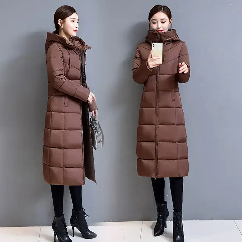 Very Warm Cold Trench Coat for Women Ultra Light Women's Jackets Winter 2025 Long Down Jacket Lightweight Padded Trend Parkas