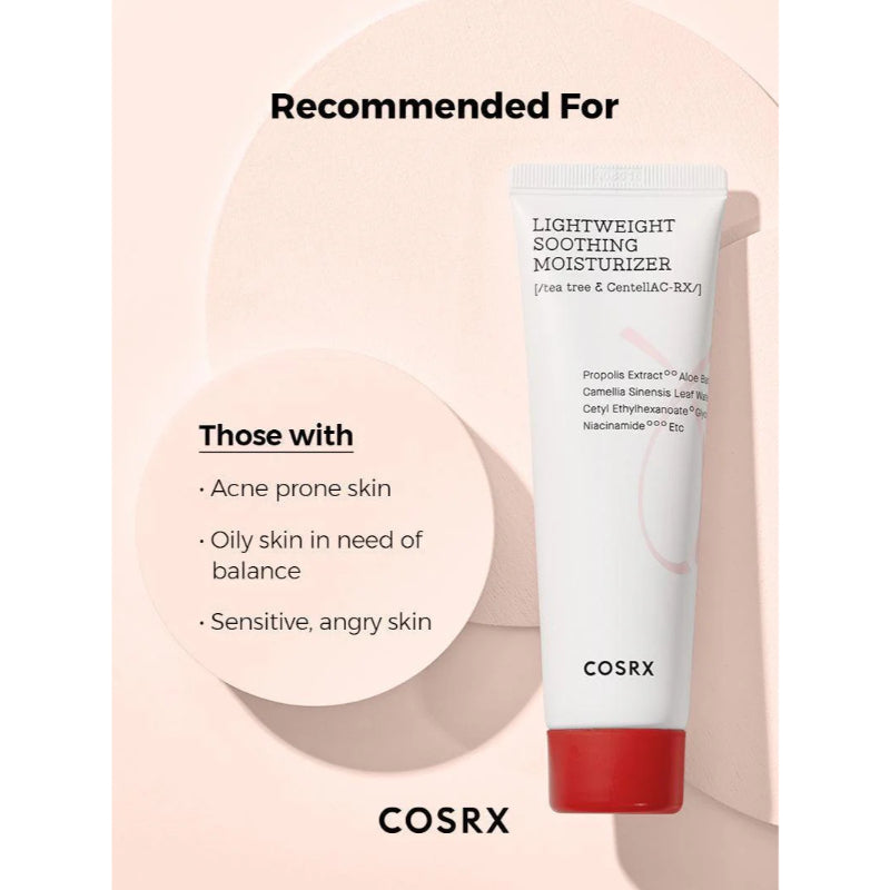 COSRX AC Collection Lightweight Soothing Moisturizer – Oil-Free Daily Face Cream for Acne-Prone & Sensitive Skin