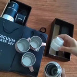Modern Travel Thermal Flask Set - Flask Set Stainless Steel Vacuum Insulated Bottle with Cup Both for Hot and Cold Drink,Flask can be Used as Travel Mug or Insulated Water for Daily Commute, Weekend Adventures Pink