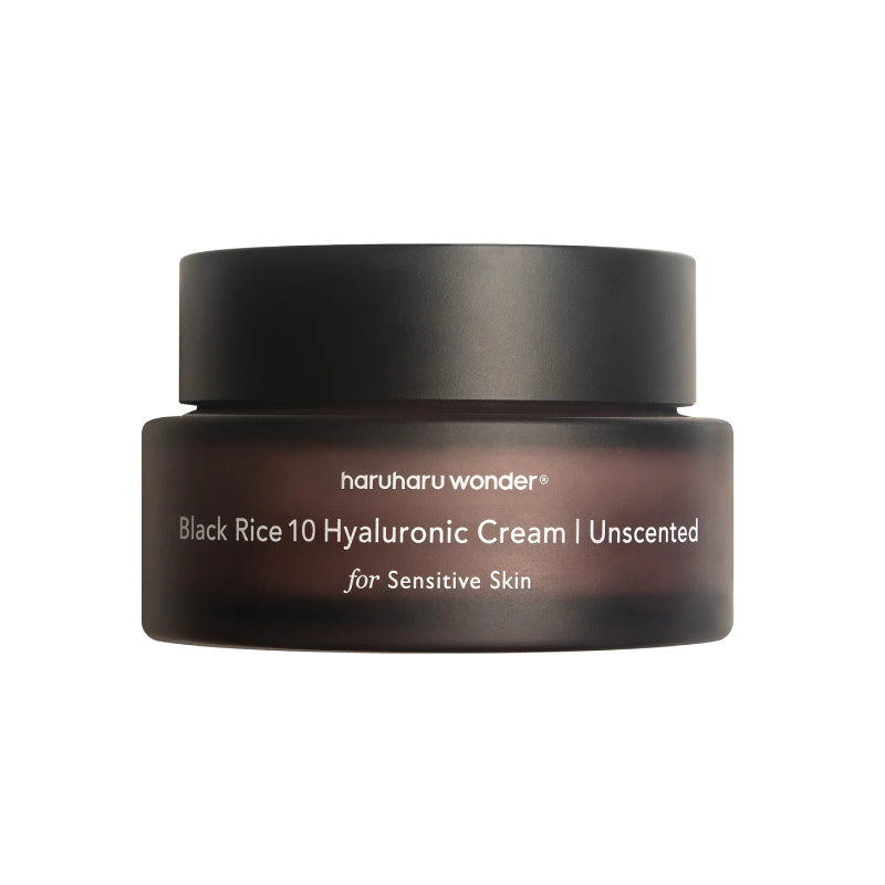 haruharu wonder Black Rice 10 Hyaluronic Cream Unscented – Fragrance-Free Deep Hydration Moisturizer with Fermented Black Rice