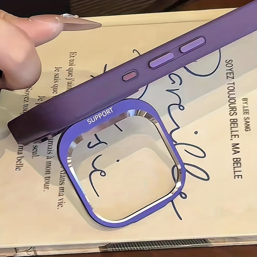 2pcs Set: 1 Phone Case + 1 Lens Protector, Transparent Magnetic Acrylic Design, Built-In Kickstand — Compatible with Iphone 12-17 Pro, Pro Max, And 17 Air | Minimalist Style, Ideal for Photography Enthusiasts