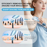 Lady Shaver, Ladies' Multi-functional Electric Hair Remover Set - Portable USB-Charged Hair Shaver, Gentle And Effective Shaving, Suitable for Bikinis, Armpits, Legs And Face, Bikini Waxing, Female Hair Shaver, Women'S Gift