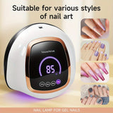 LED Nail Lamp, 180W Nail Dryer for Gel Polish with LCD Display, Auto Sensor And 4 Timer Settings, Professional Gel Lamp Gel Polish Light with 42 LED Beads for Salon And Home.Use Nail Lamp to Make Nails to Match Party Dress An